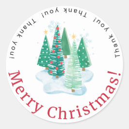 Adesivo Merry Christmas Thank You Sticker