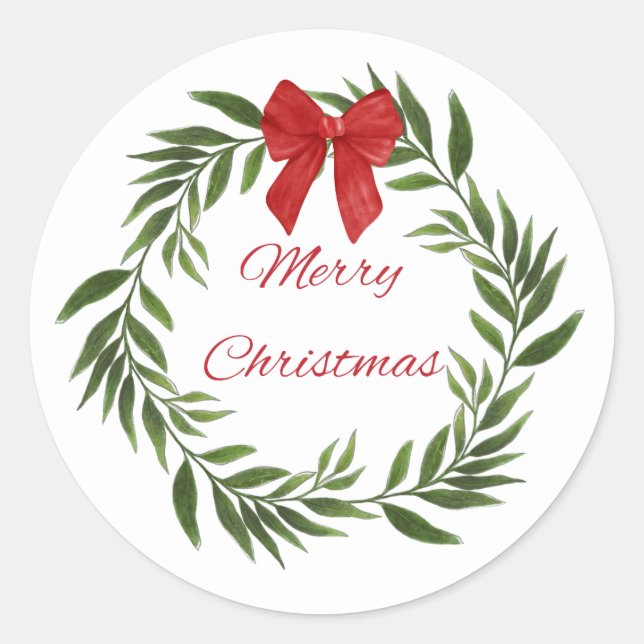 Adesivo Merry Christmas Wreath Sticker (Frente)