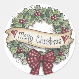 Adesivo Merry Christmas Wreath Sticker