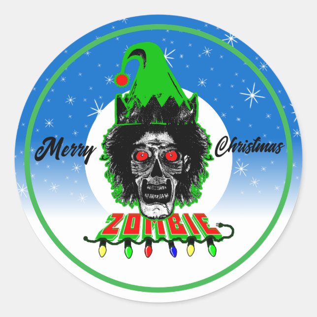 Adesivo Merry Christmas Zombie (Frente)