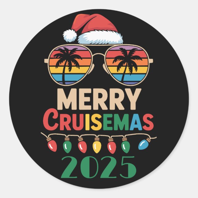 Adesivo Merry Cruisemas 2025 Personalized Xmas Cruise (Frente)