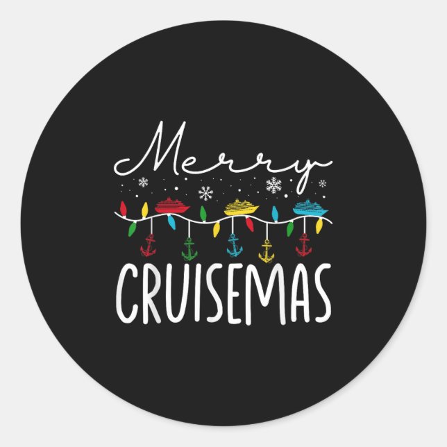 Adesivo Merry Cruisemas Christmas Family Cruisin Funny Cru (Frente)