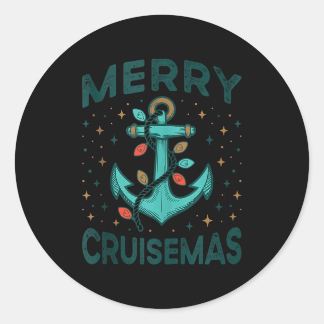 Adesivo Merry Cruisemas Cruise Christmas Light Matching Fa (Frente)