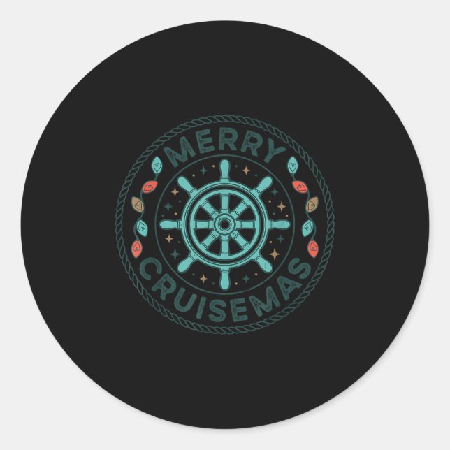 Adesivo Merry Cruisemas Cruise Christmas Light Matching Fa (Frente)