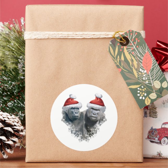 Adesivo Merry Gorilla Christmas (Feriado)