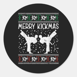 Adesivo Merry Kickmas Ugly Christmas Karate Jiu Jitsu