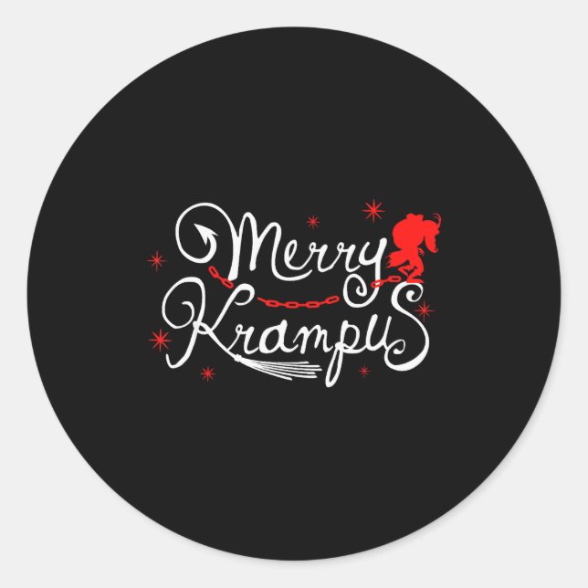 Adesivo Merry Krampus German Folklore Christmas For Krampu (Frente)