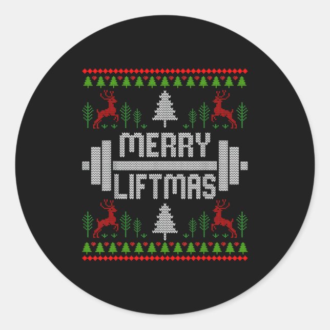 Adesivo Merry Liftmas - Trainer Ugly Style Christmas  (Frente)