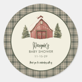 Adesivo Merry Little Christmas Rustic Baby Shower 