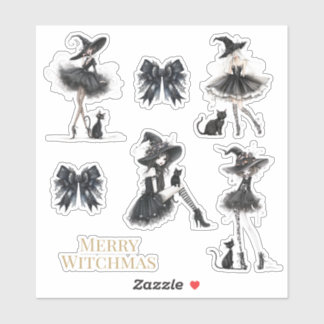 Adesivo Merry Witchmas Gothic Witch Sticker Pack