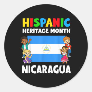 Adesivo Mês da Herança Hispânica Bandeira da Nicarágua Men