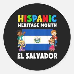Adesivo Mês da Herança Hispânica Bandeira de El Salvador M