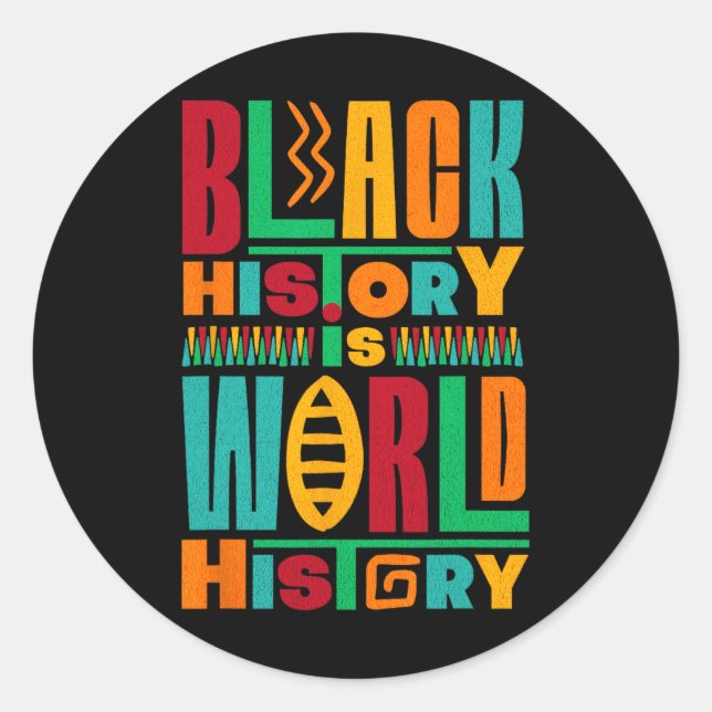 Adesivo Mês da História Afro-Americana Direitos Afro-Ameri (Frente)