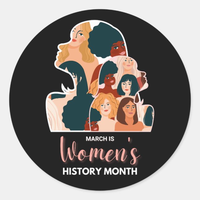 Adesivo Mês da História das Mulheres (Frente)