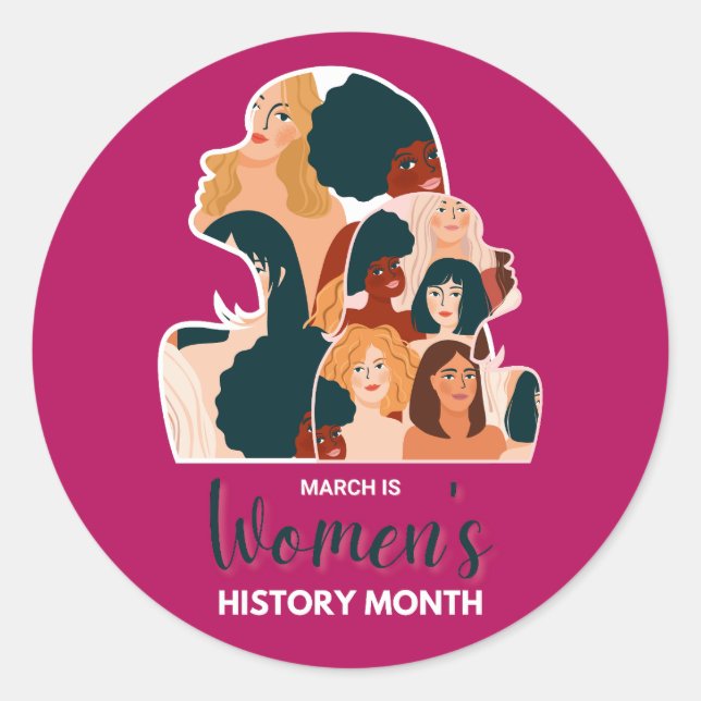 Adesivo Mês da História das Mulheres 2026 (Frente)