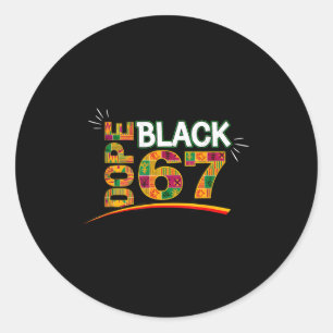 Adesivo Mês da História Negra 67 Preto Six Seven Meme _1