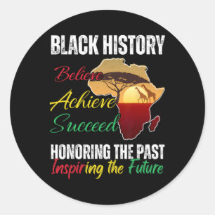 Adesivo Mês da História Negra Acredite Alcance Sucesso Mel