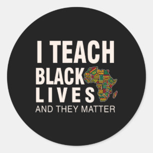 Adesivo Mês da História Negra Blm Eu Ensino Vidas Negras E