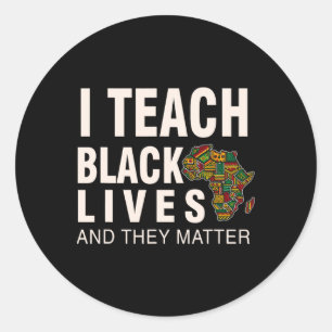 Adesivo Mês da História Negra Blm Eu Ensino Vidas Negras E