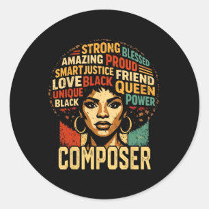 Adesivo Mês da História Negra do Compositor Orgulho Negro