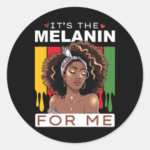 Adesivo Mês da História Negra É a Melanina para mim