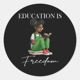 Adesivo Mês da História Negra Educação É Livros Liberdade 