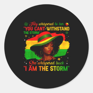 Adesivo Mês da História Negra Eu Sou a Tempestade Afro Afr