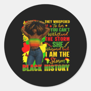 Adesivo Mês da História Negra Eu Sou a Tempestade Afro Rai