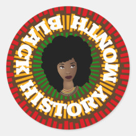 Adesivo Mês da História Negra, Raios do Sol, Mulher Negra