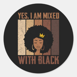 Adesivo Mês da História Negra Sim estou misturado com a Áf