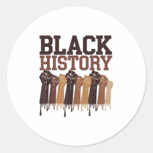 Adesivo Mês da História Negra Símbolo das Mãos Afro Motiva