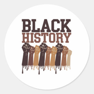 Adesivo Mês da História Negra Símbolo das Mãos Afro Motiva