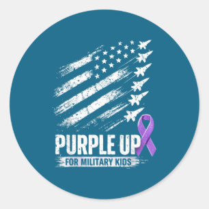 Adesivo Mês das crianças militares Purple up