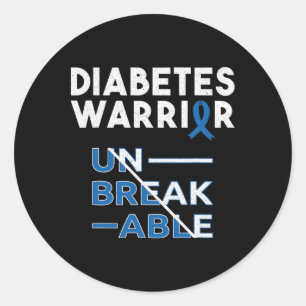 Adesivo Mês de Consciência da Diabetes Guerreira