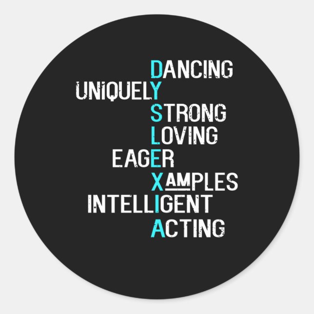 Adesivo Mês de Consciência da Dislexia, outubro (Frente)