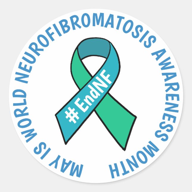 Adesivo Mês de Consciência da Neurofibromatose Mundial (Frente)