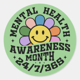 Adesivo Mês de Consciência da Saúde Mental