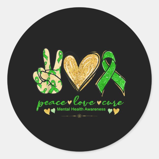 Adesivo Mês de Consciência da Saúde Mental | Questões de s (Frente)