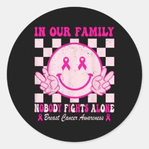 Adesivo Mês de consciência do câncer de mama Groovy Pink D