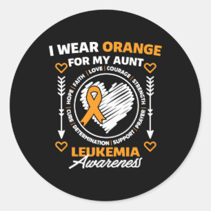 Adesivo Mês De Consciência Eu Visto Laranja Para Minha Tia