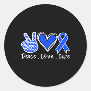 Adesivo Mês de Conscientização da Ataxia Fita Azul Paz Amo