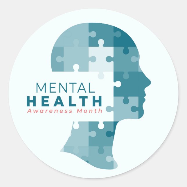 Adesivo Mês de Conscientização da Saúde Mental (Frente)