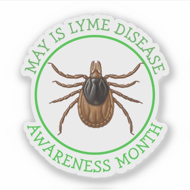 Adesivo Mês de Conscientização sobre a Doença de Lyme | Ca (Frente)