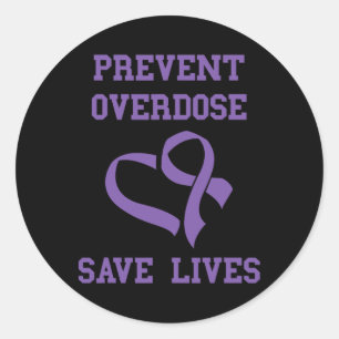 Adesivo Mês de Conscientização sobre Overdose Prevenir Ove