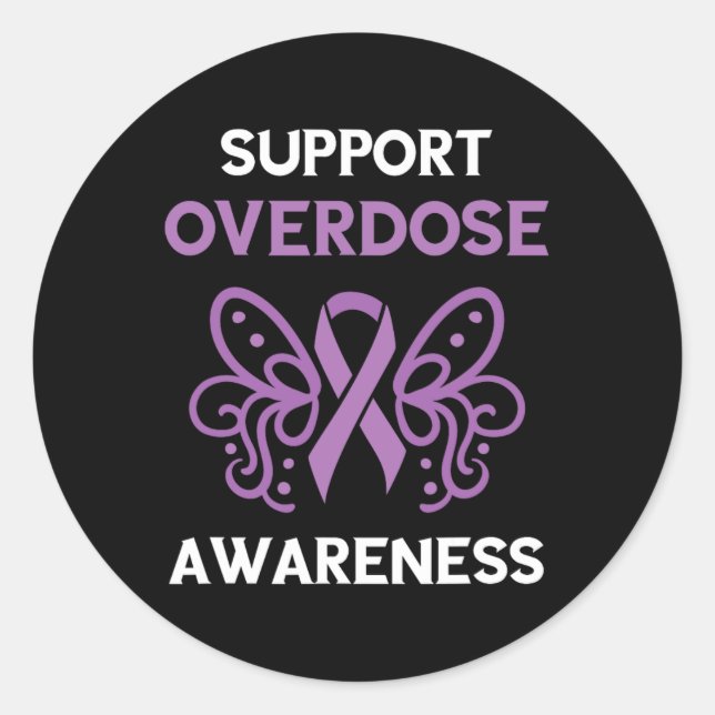 Adesivo Mês de Conscientização sobre Overdose Suporte à Fi (Frente)