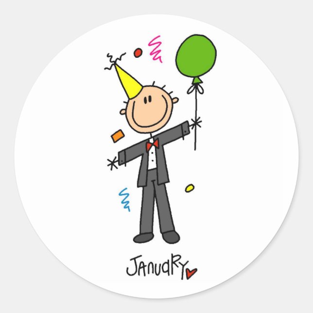 Adesivo Mês de janeiro (Frente)