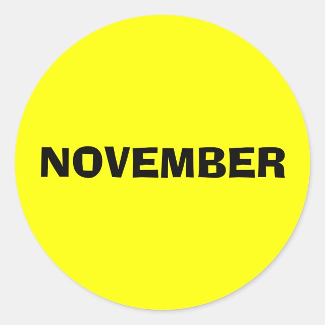 Adesivo Mês do Calendário por Janz Novembro Amarelo (Frente)