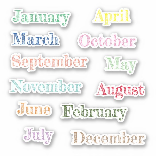 Adesivo Mês Do Vinheta De Vinilo Com Corte Personalizado,  (Frente)