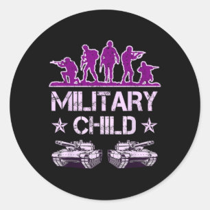 Adesivo Mês Infantil Militar Para Crianças Roxadas Para Ca