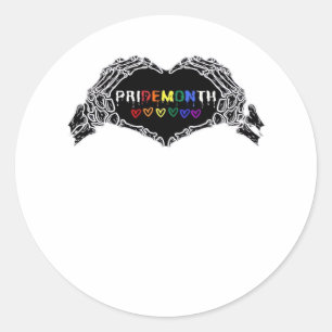 Adesivo Mês Skeleton Heart Mãos LGBTQIA